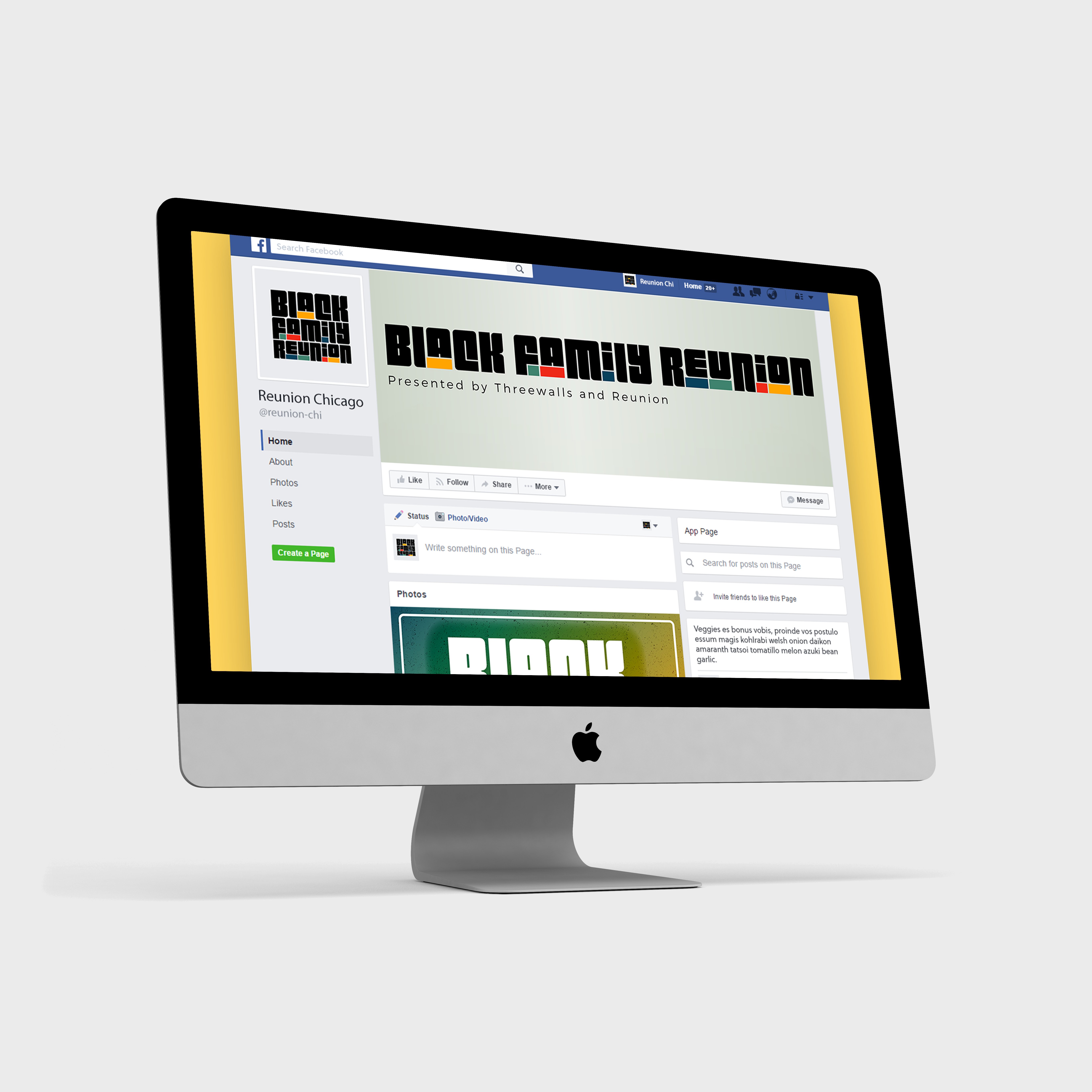 Facebook Page Mockup